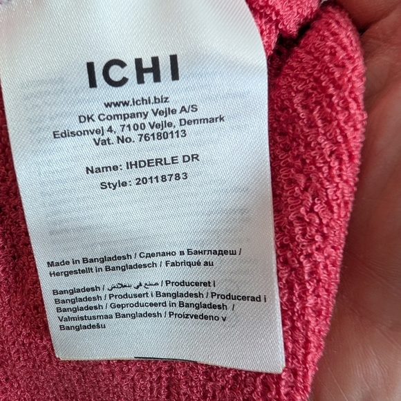 ICHI PINK DISTRESSED SUMMER DRESS SIZE MEDIUM - Picture 5 of 7